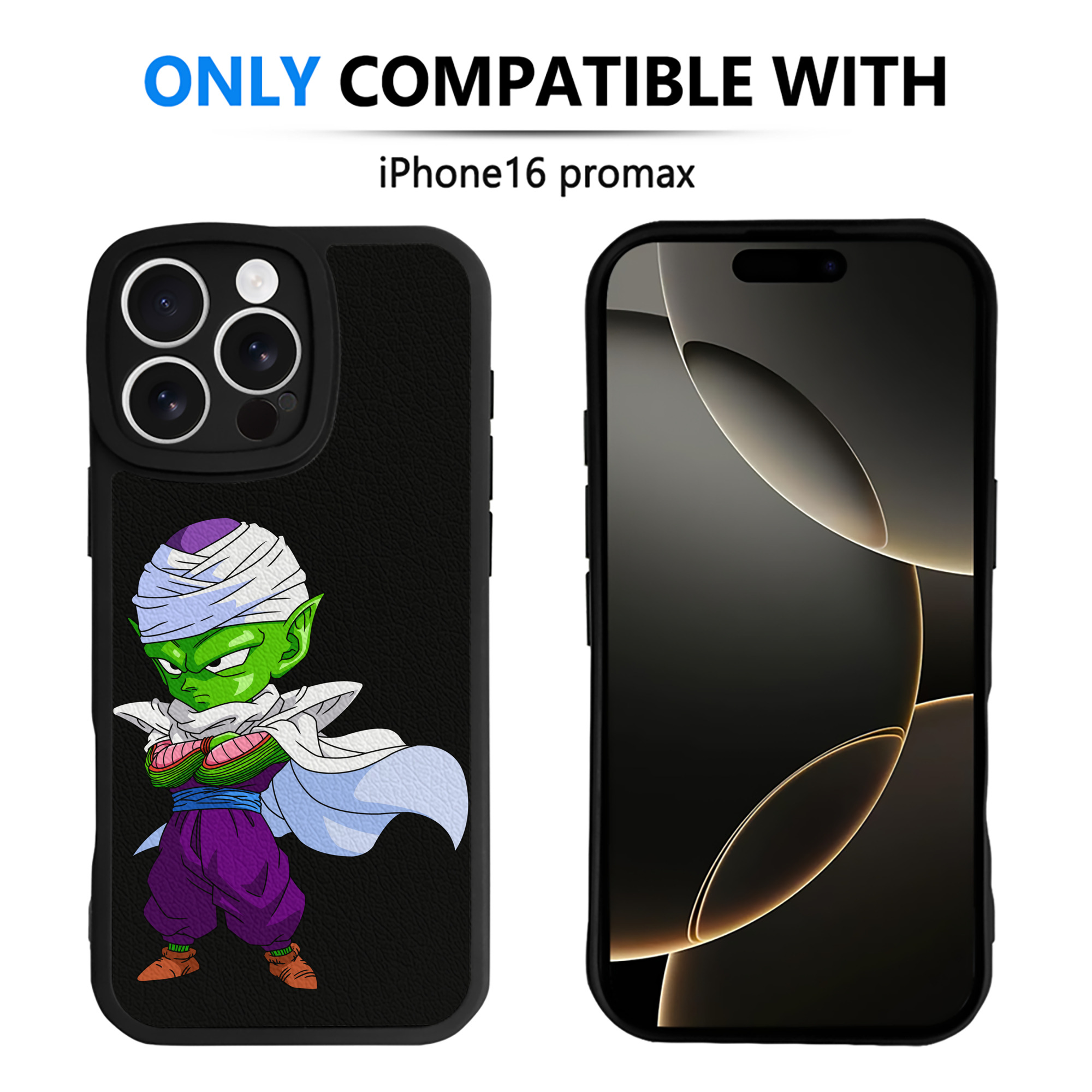 （画像用） ドラゴンボール ピッコロ DRAGON BALL Piccolo 【iPhone 16シリーズ対応】シリコンスマホケース（レザー調） 材質：シリコン